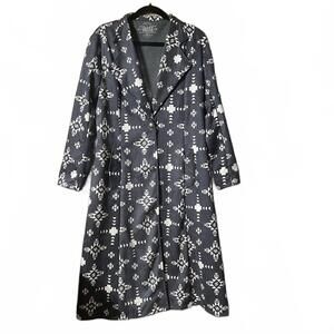 Crazy Train Women's Long Southwestern Print Coat Large